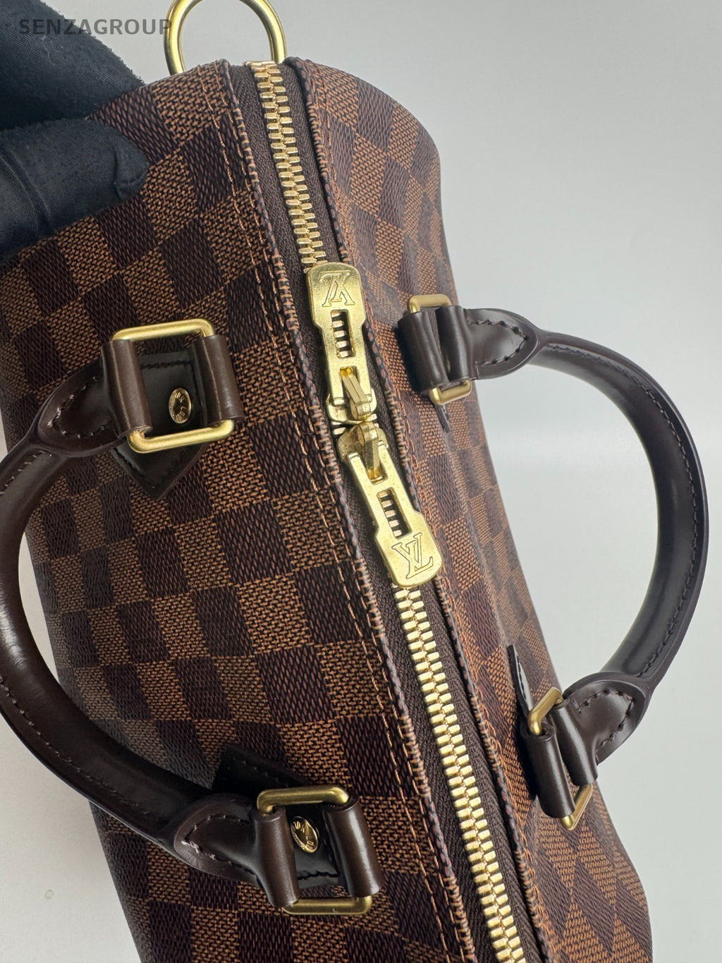 Louis Vuitton Speedy25 Damier Ebene 2WAY Shoulder Handbag Brown Women Classic