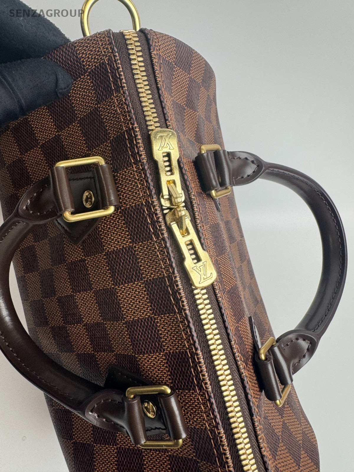 Louis Vuitton Speedy25 Damier Ebene 2WAY Shoulder Handbag Brown Women Classic