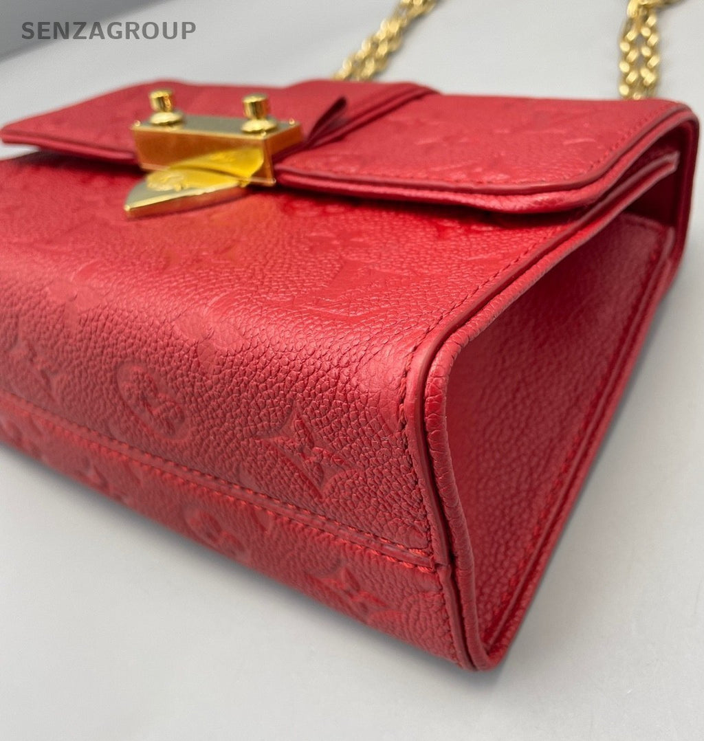 Louis Vuitton Saint Chain Strap Monogram Empreinte Shoulder bag Red Women
