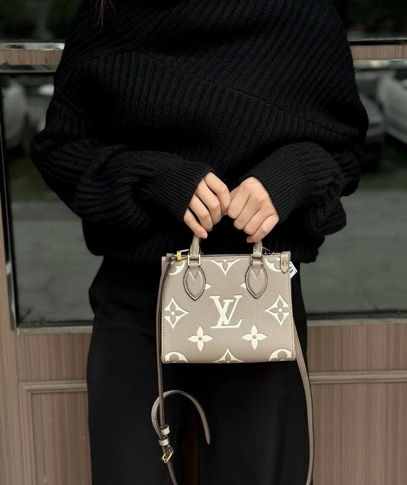 Louis Vuitton Onthego BB Gray Tote Bag For Women