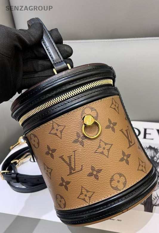 Louis Vuitton Cannes Monogram Top Handel Shoulder Crossbody Bag Women Brown