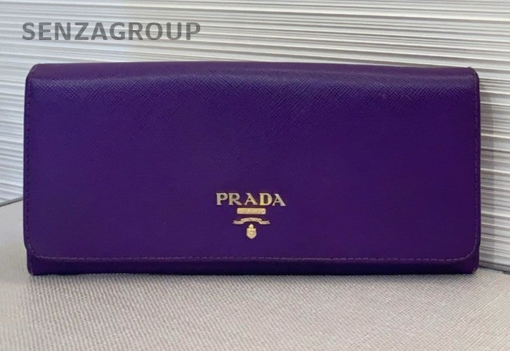 Prada Clutch Wallet Dark Rare Purple Women