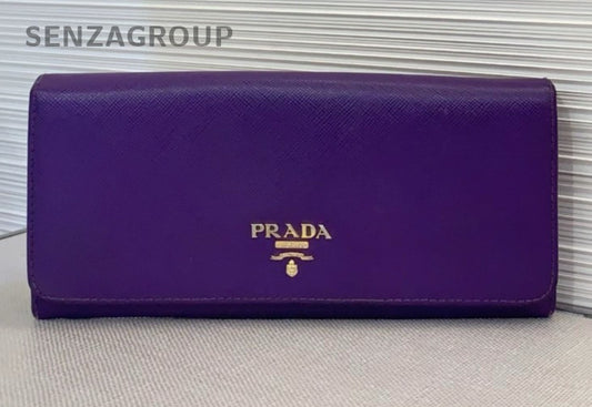 Prada Clutch Wallet Dark Rare Purple Women
