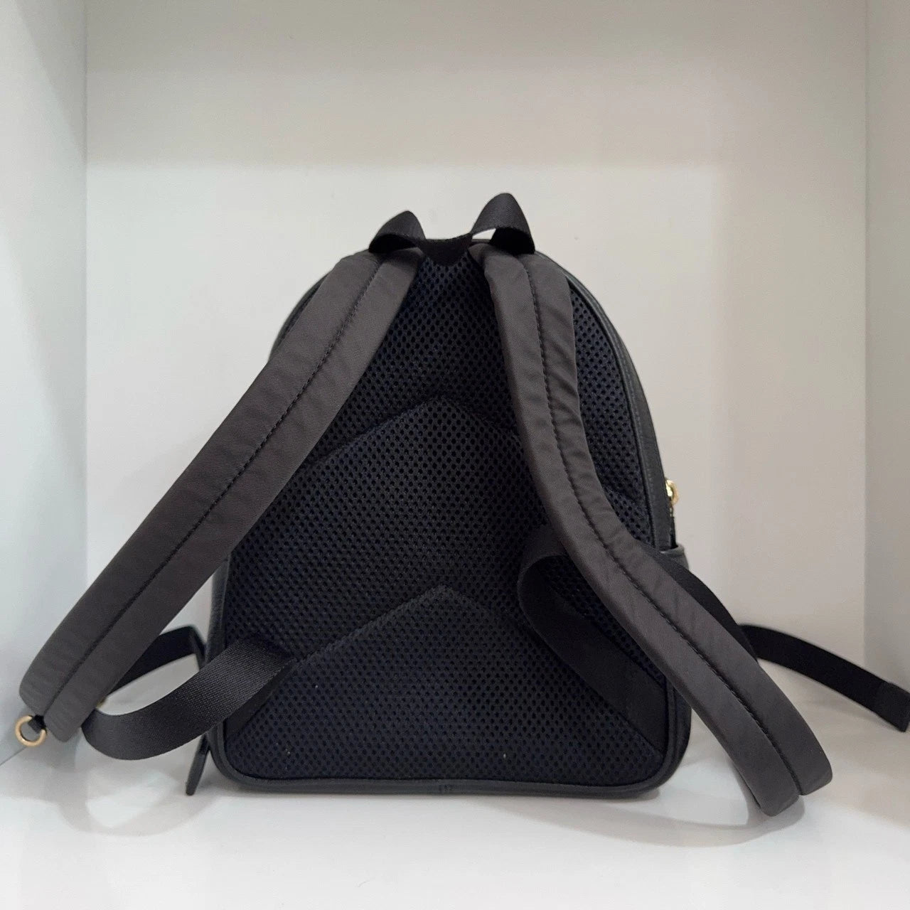 Coach Court 20 Logo Leather Backpack for Women Black