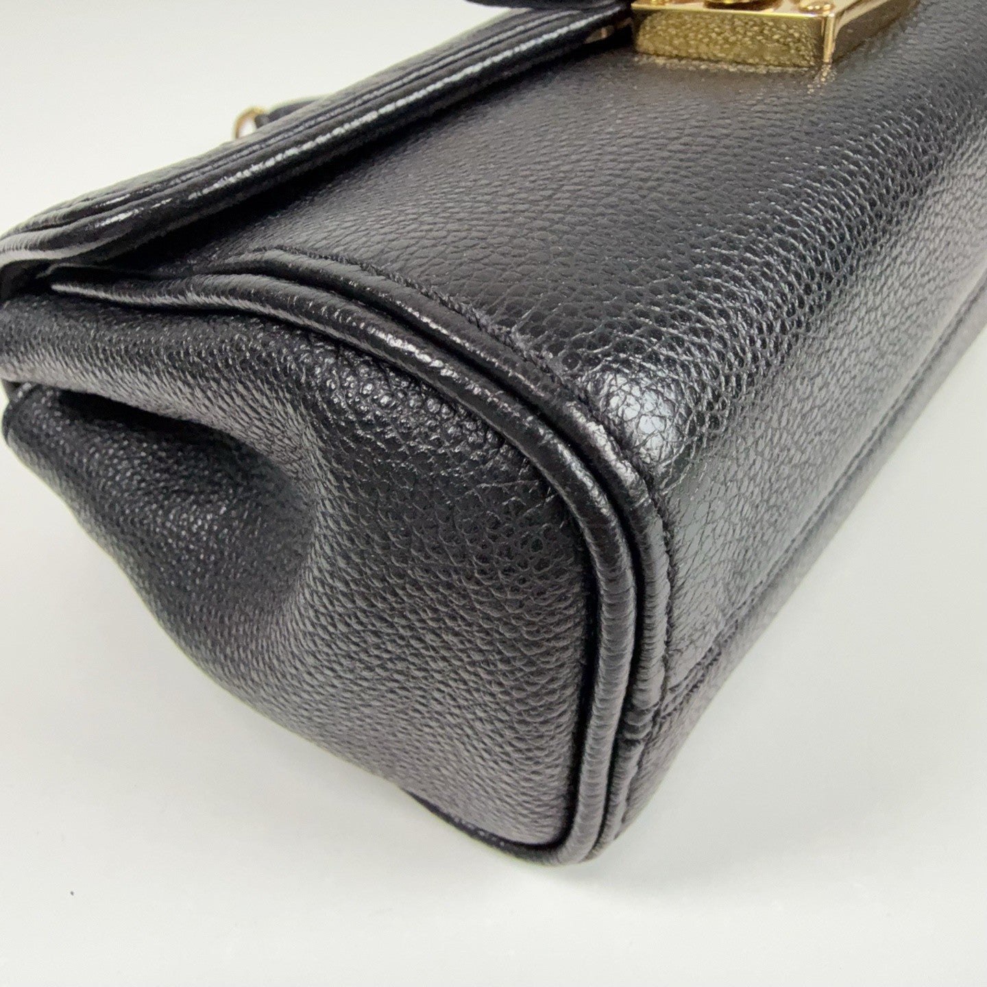 Louis Vuitton Calfskin Monogram Empreinte Chain Shoulder Crossbody Black Women