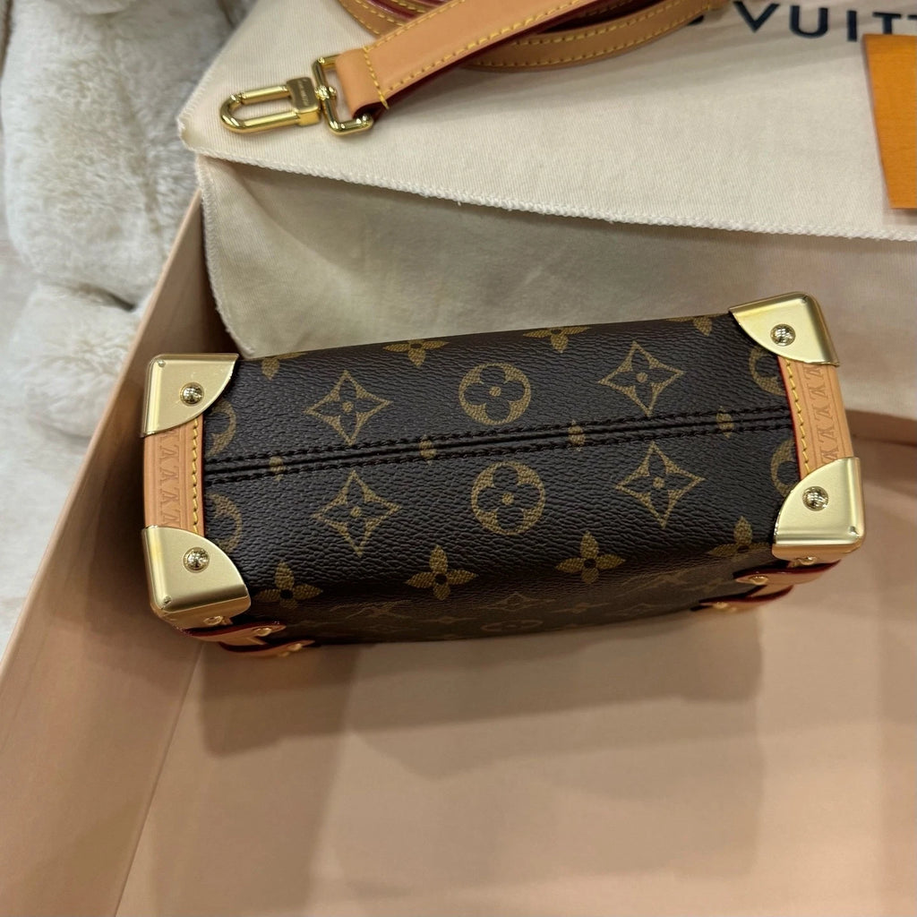 Louis Vuitton Canvas Small Side Trunk Crossbody Handbag For Women
