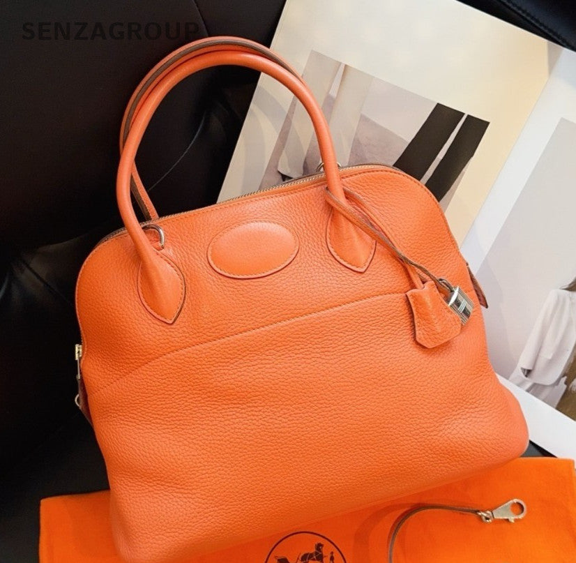 Hermes  Bolide31 Top Handle Handbag Shoulder Bag Women Orange