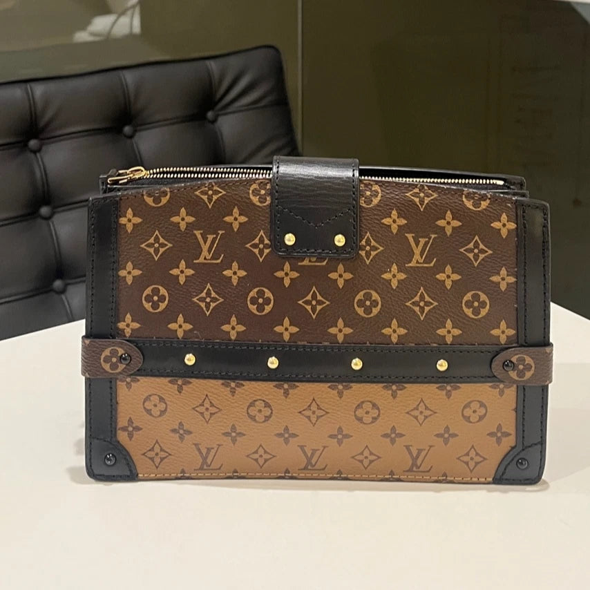Louis Vuitton Monogram Hard Box Chain Crossbody Bag for Women