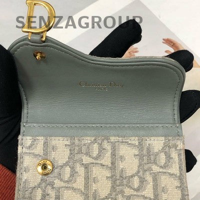 Dior White Gold Wallet Clutch Women's Fashion Classic Handbag