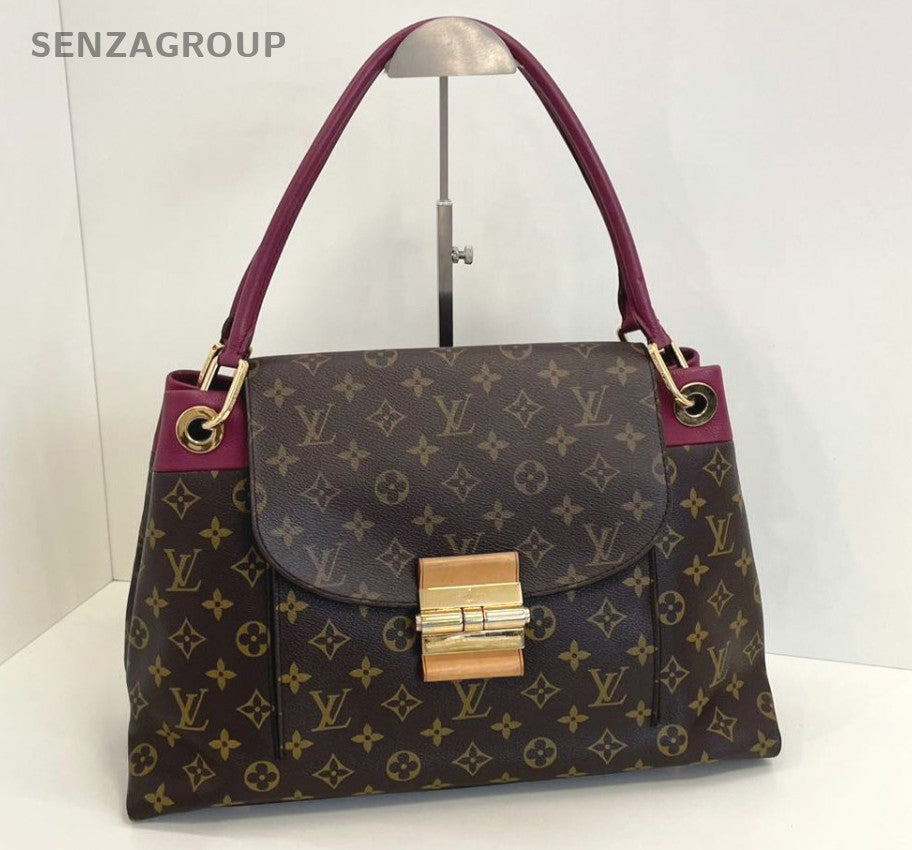 Louis Vuitton Olympe Monogram Top Handle Bag Shoulder Bag Brown Women Classic