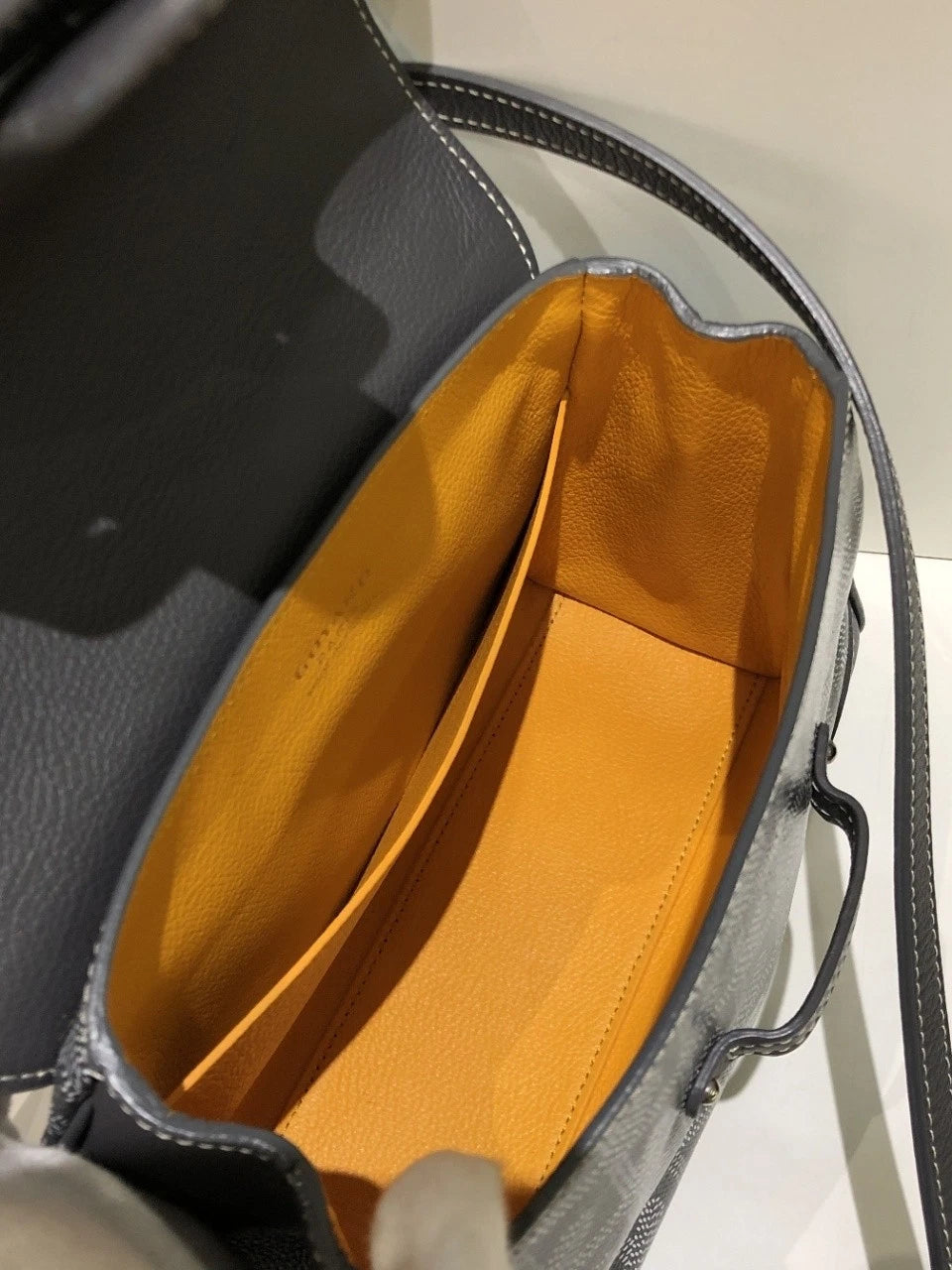 Goyard Gray Canvas Mini Saigon Top Handle Bag For Women