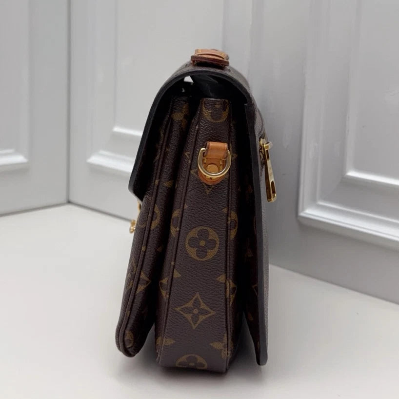 Louis Vuitton Metis Pochette Monogram Shoulder Crossbody Brown Gold Women