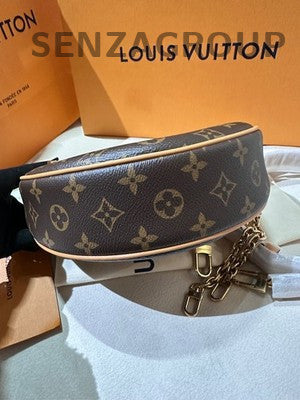 Louis Vuitton Brown Gold Chain Shoulder Bag - Classic Women's Fashion