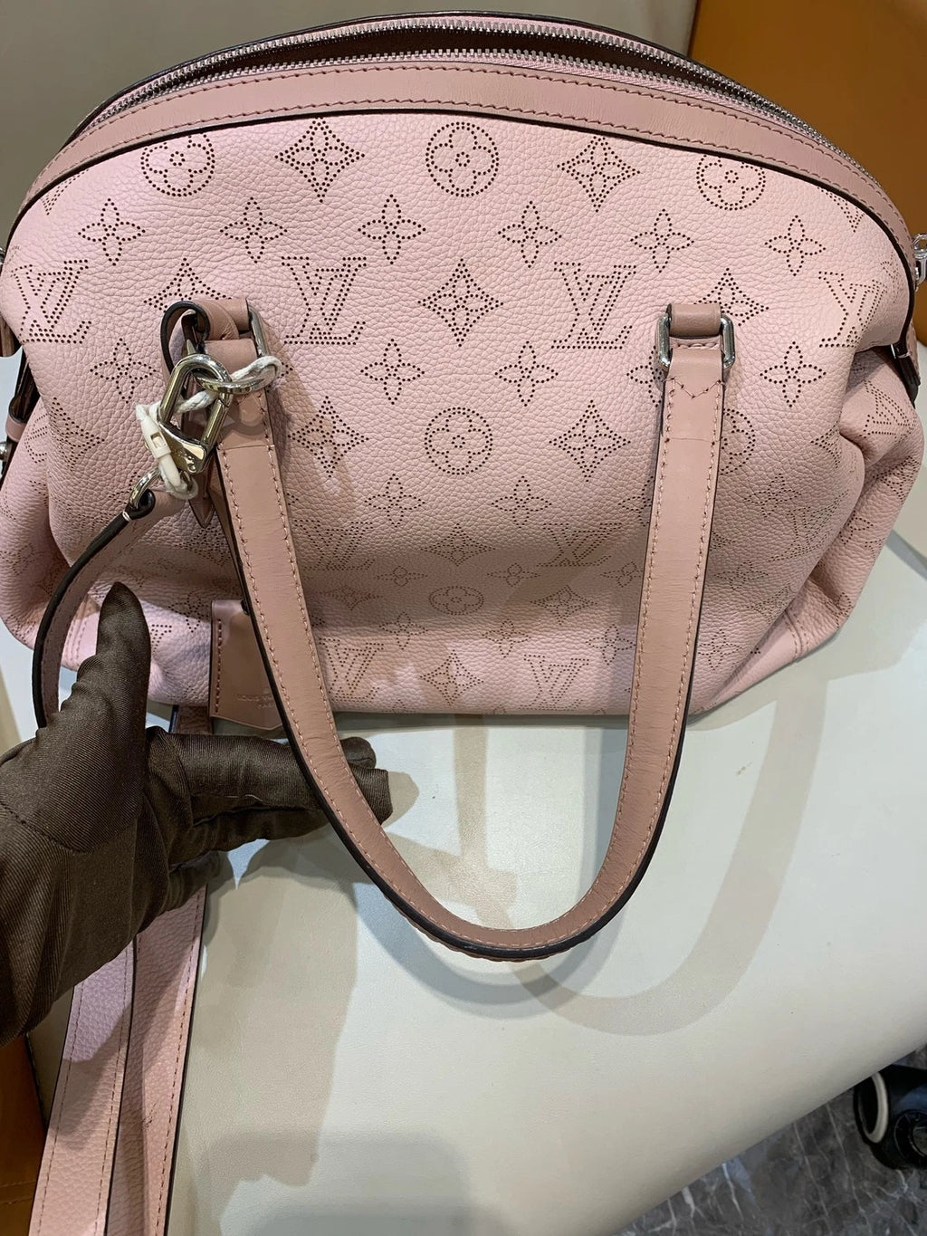 Louis Vuitton Pink Mahina Handbag Crossbody Bag For Women