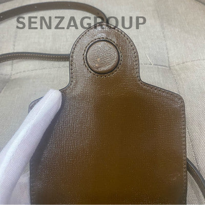 Gucci GG Marmont Phone Crossbody Bag Brown Beige Gold Hardware