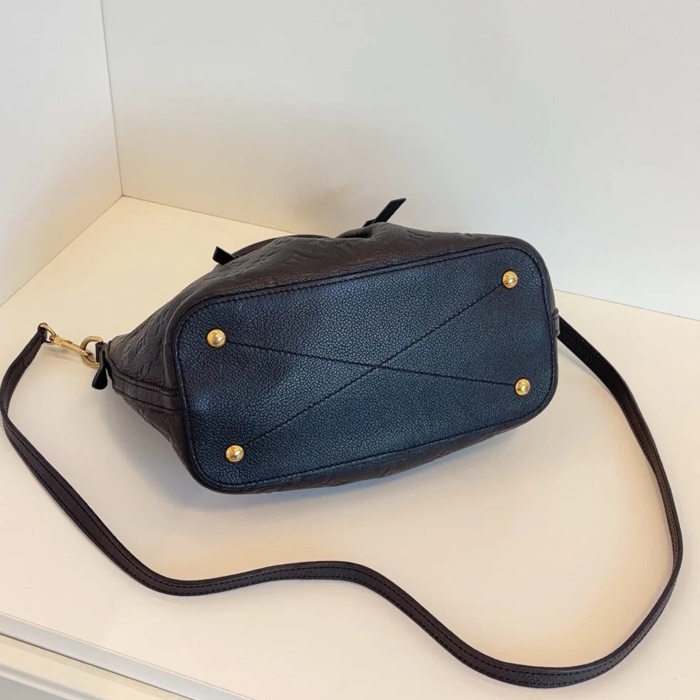 Louis Vuitton Mazarine Monogram Empreinte Tote Top Handle Shoulder Bag Black GHW