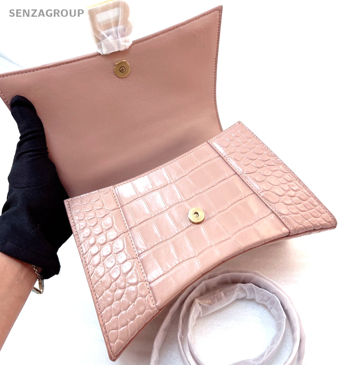 Balenciaga Hourglass XS Light pink Top Handle 2WAY Shoulder bag Brand NEW Women