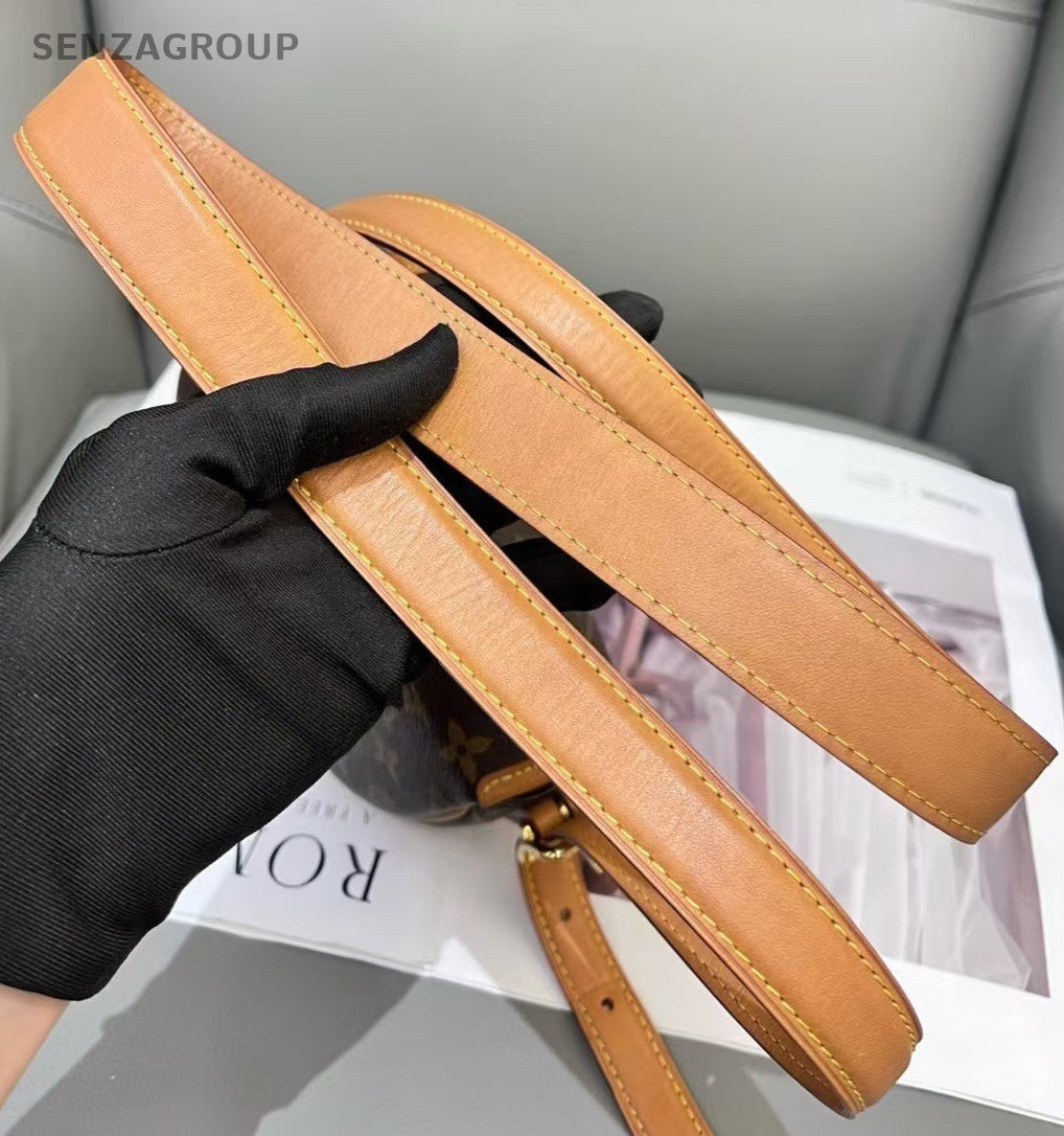 Louis Vuitton Tambourine Saddle Monogram Shoulder bag Women Brown Crossbody