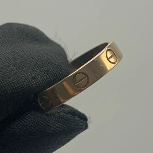 Cartier Love Narrow Band Wedding Ring with 18K Rose Gold EU49/US4.75