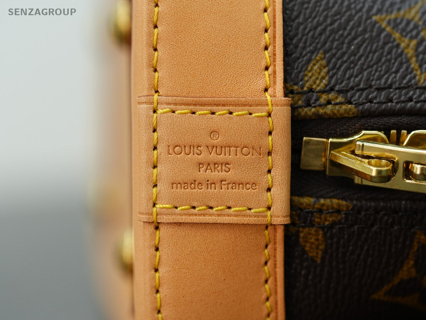 Louis Vuitton Alma bb Monogram Top Handle 2way Shoulder Handbag Brown