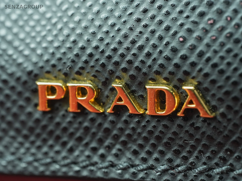 PRADA Saffiano Double Shoulder Handbag
