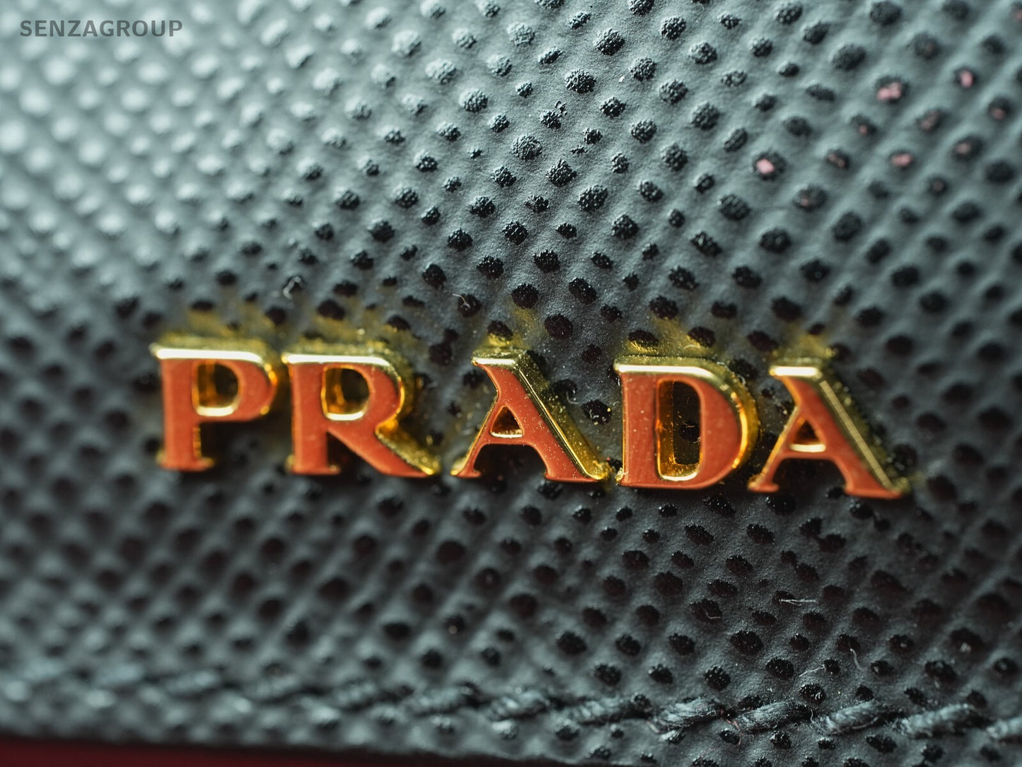 PRADA Saffiano Double Shoulder Handbag