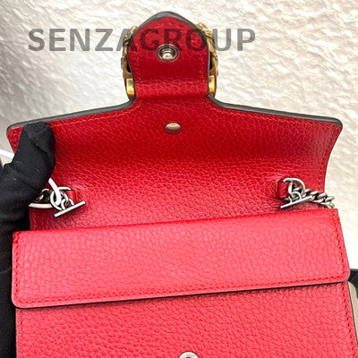 Gucci Dionysus Mini Red Silver Chain Shoulder Crossbody Bag