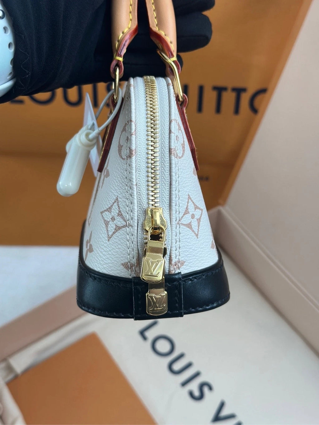 Louis Vuitton Dune Alma Nano Handbag Crossbody Bag Gold Hardware