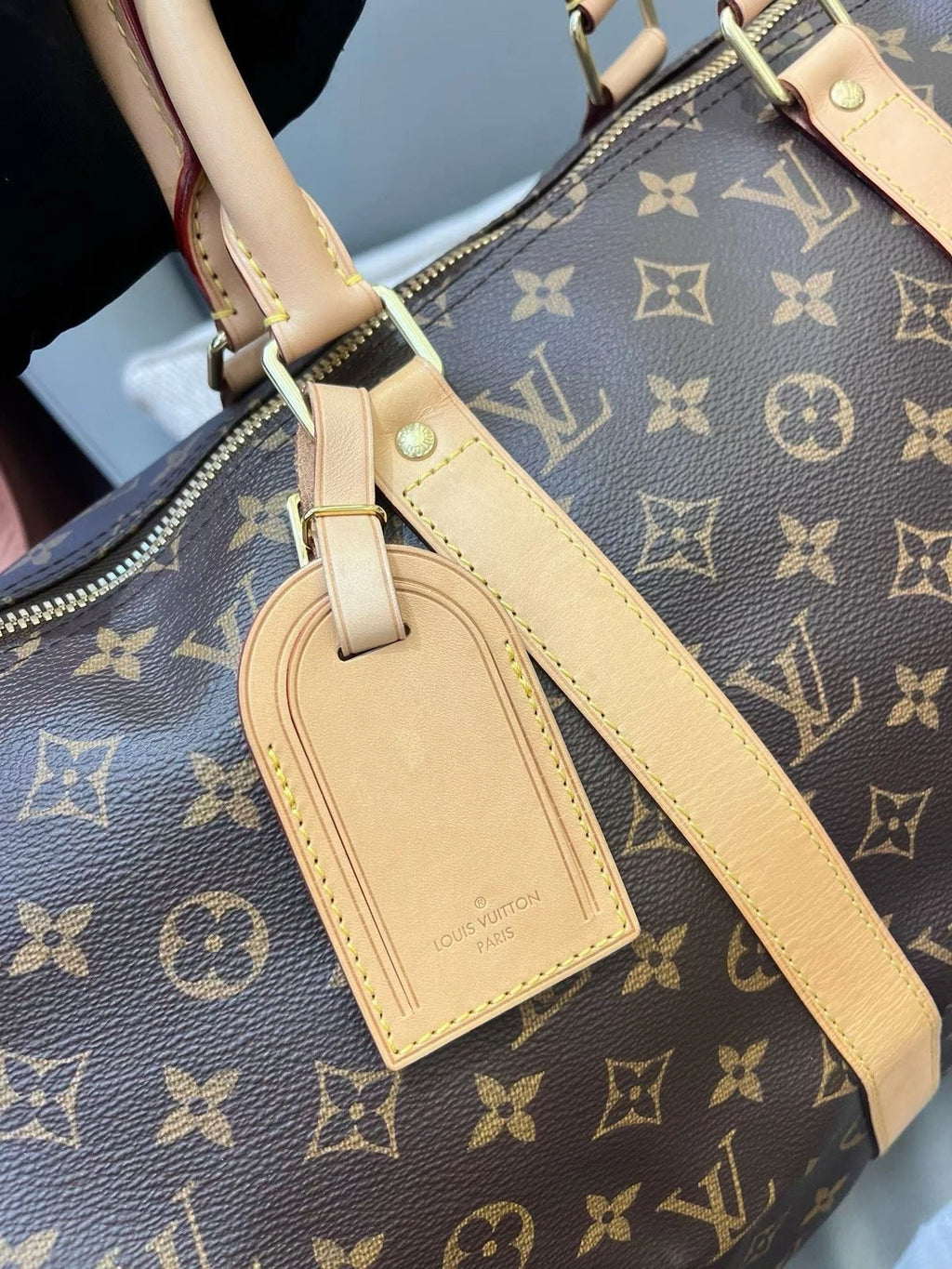 Louis Vuitton Keepall50 Monogram Top Handle Shoulder Bag Unisex Adults Classic