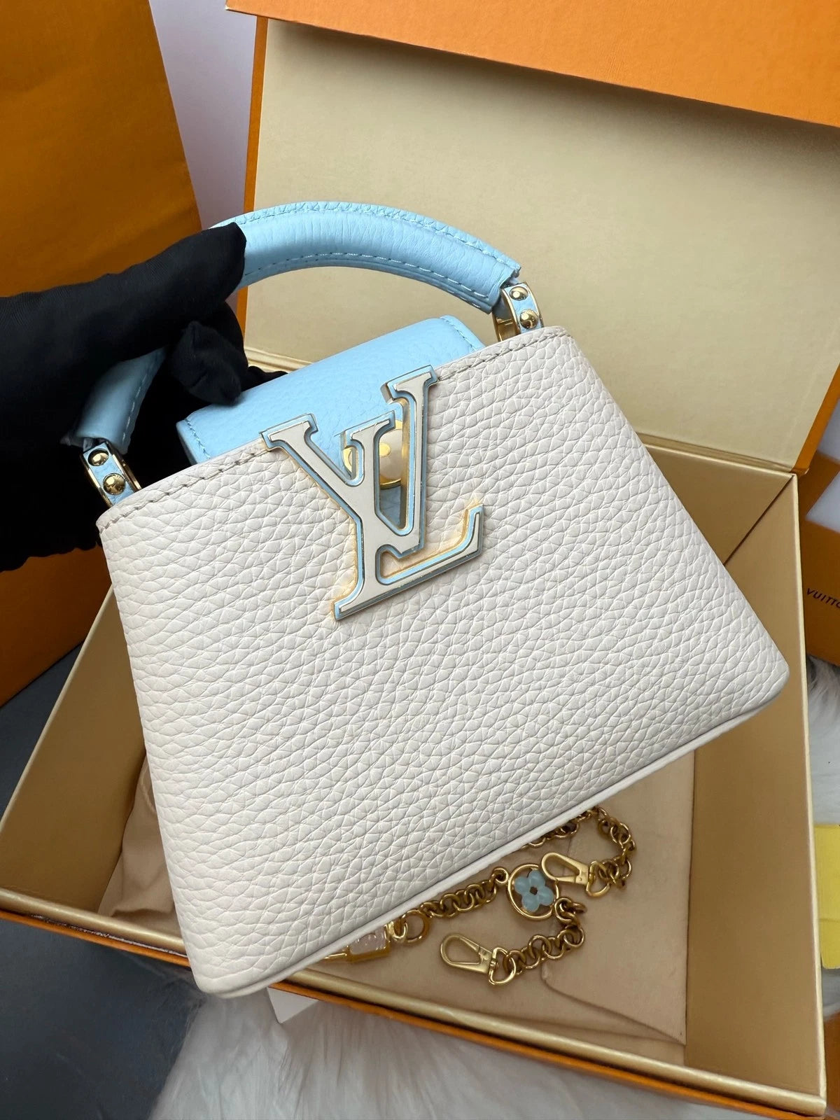Louis Vuitton Capucines Cap Nano Calfskin Crossbody Bag For Women