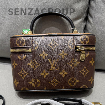 Louis Vuitton Vanity Chain Pouch Crossbody Bag - Brown & Gold Women's Fashion