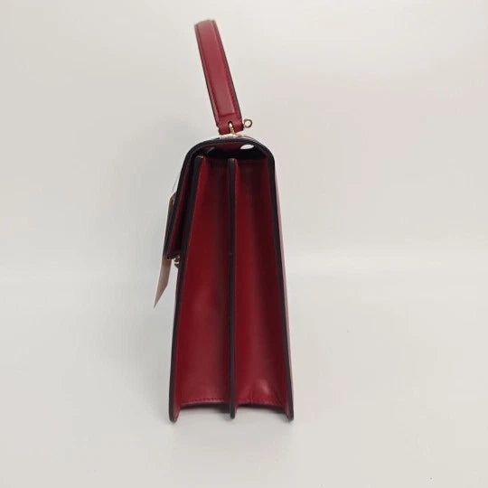 Bvlgari Serpenti Forever Red Leather Shoulder Crossbody Bag For Women