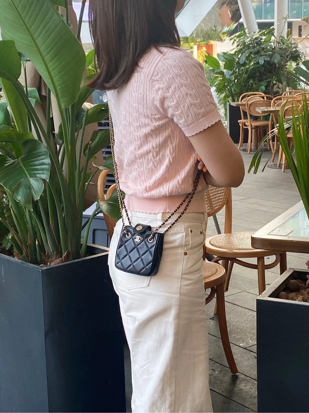 CHANEL Black Mini Chain Crossbody Bag For Women
