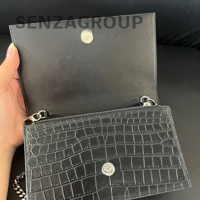 Saint Laurent YSL Kate Small Tassel Chain Crossbody Bag Black Silver