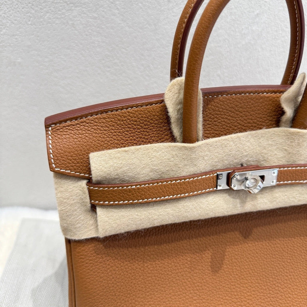 Hermes Birkin25 Togo Leather Brown Handbag For Women