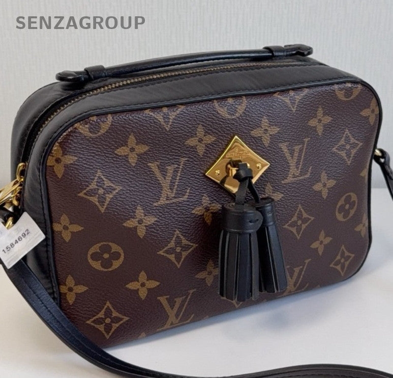 Louis Vuitton Saintonge Monogram Calfskin Crossbody Brown Gold Women Classic