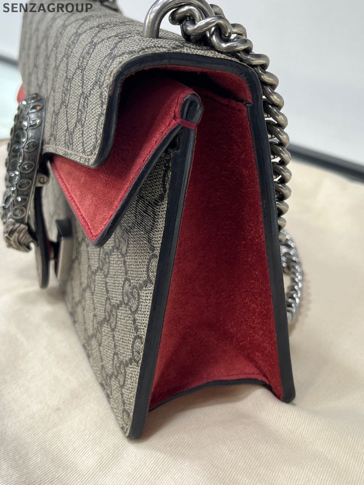 Gucci Dionysus Small Chain Shoulder Bag Brown Red Women Classic