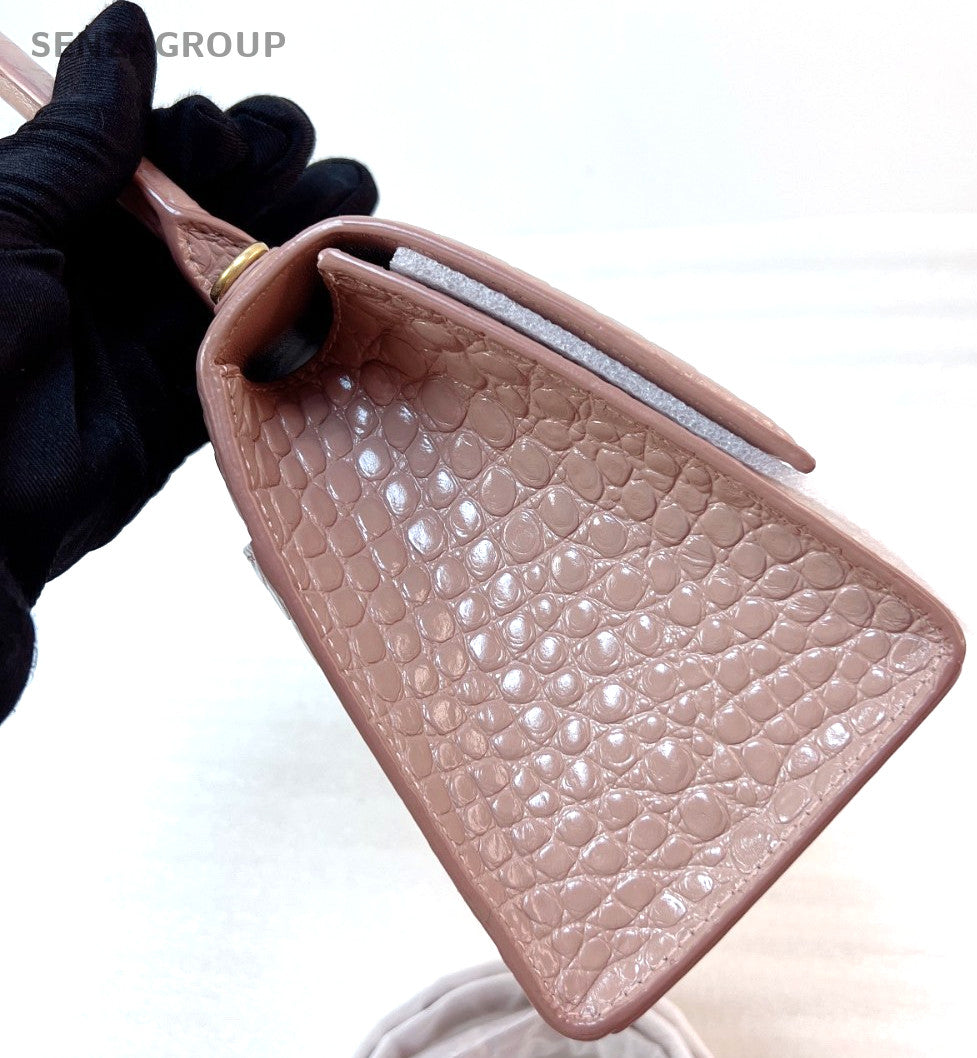 Balenciaga Hourglass XS Light pink Top Handle 2WAY Shoulder bag Brand NEW Women