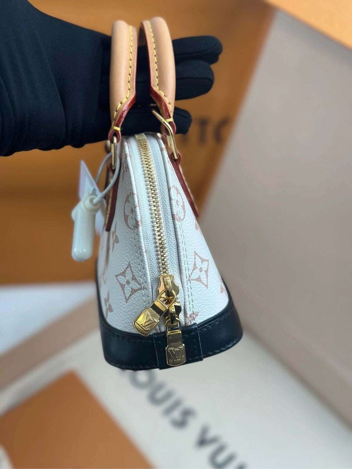 Louis Vuitton Dune Alma Nano Handbag Crossbody Bag Gold Hardware