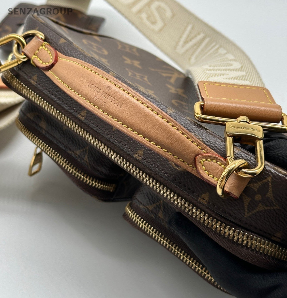 Louis Vuitton Utility Monogram Crossbody Brown Gold Women Classic Designer