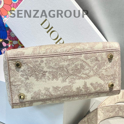 Dior Pink Embroidered Lady Dior Bag - Classic Fashion Handbag for Women