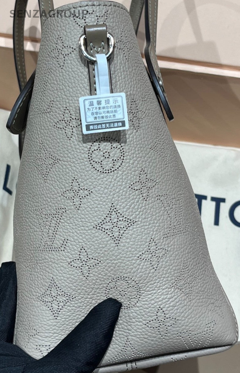 Louis Vuitton Hina Monogram Tote Bag Gray Silver Used Women Classic