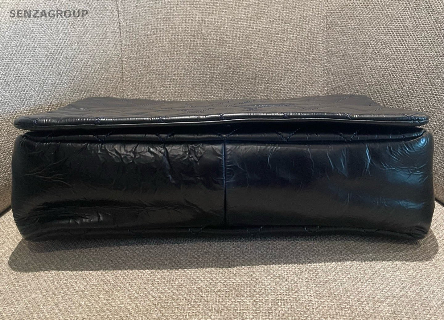 Chanel Diamond Chain CC Logo Shoulder Bag Black Silver Women Classic