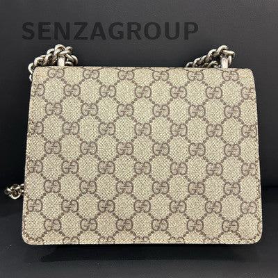 Gucci Dionysus Small Chain Shoulder Bag Brown Silver Hardware
