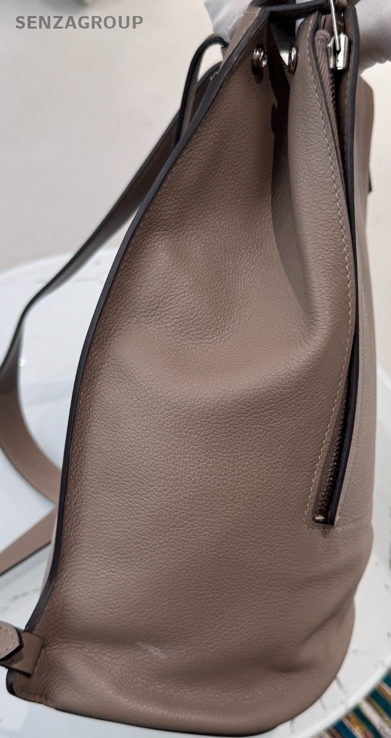Hermes GR24 Backpack Gray Silver Used Women Classic Designer