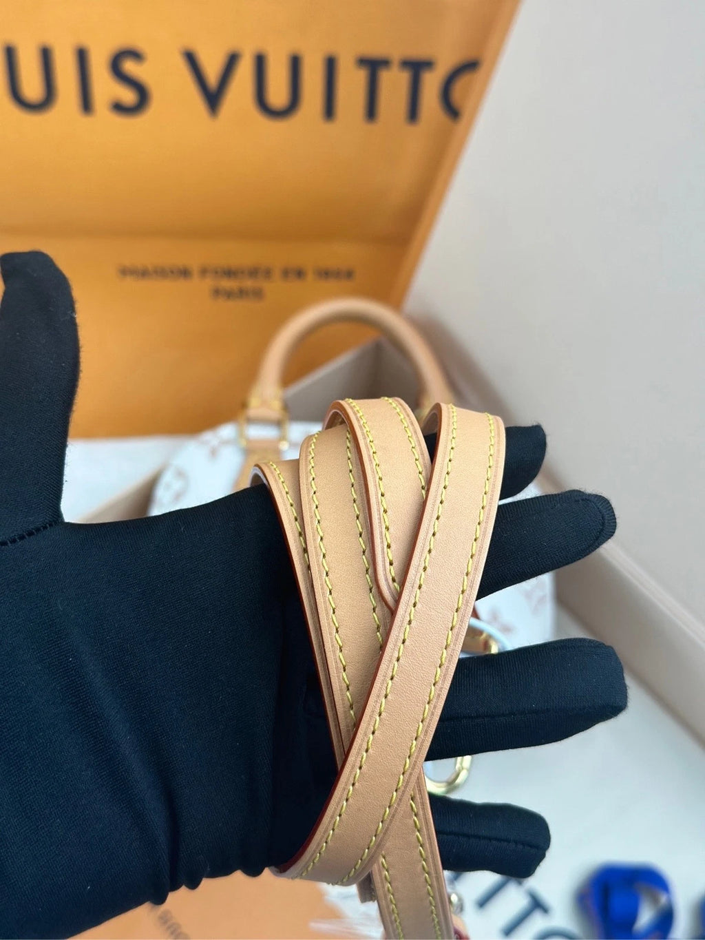 Louis Vuitton Dune Alma Nano Handbag Crossbody Bag Gold Hardware