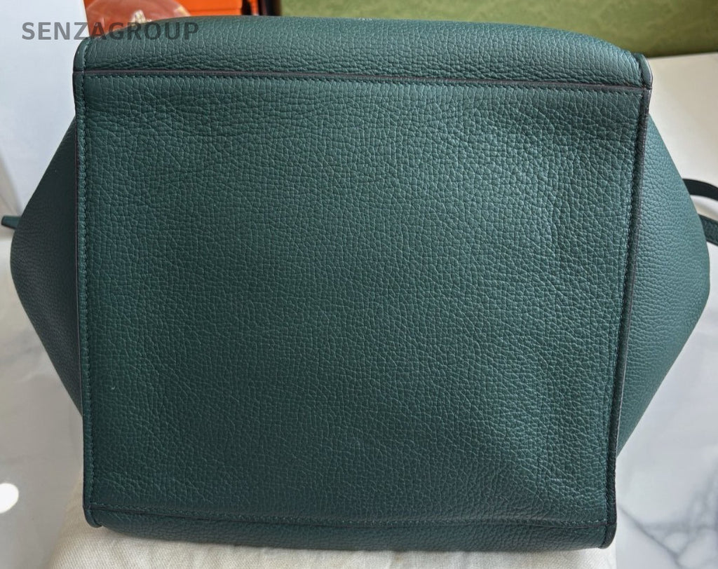 CELINE Bigbag Dark Green Calfskin tote Handbag 2WAY Shoulder bag Women