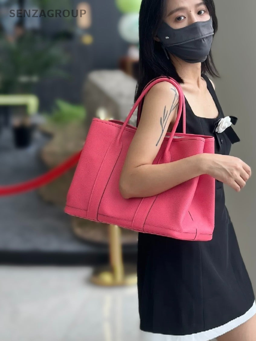 Hermes Garden Party GP36 tote Shoulder bag Epsom Leather Pink Women