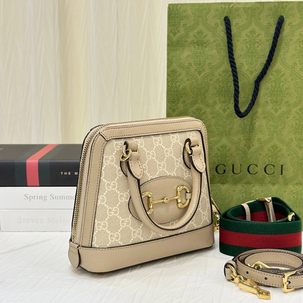 GUCCI 1955 Monogram Canvas Mini Shell Crossbody For Women