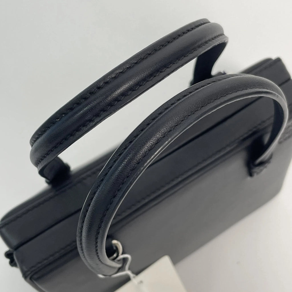 Authentic Loewe Black Calfskin Postal Bag Excellent